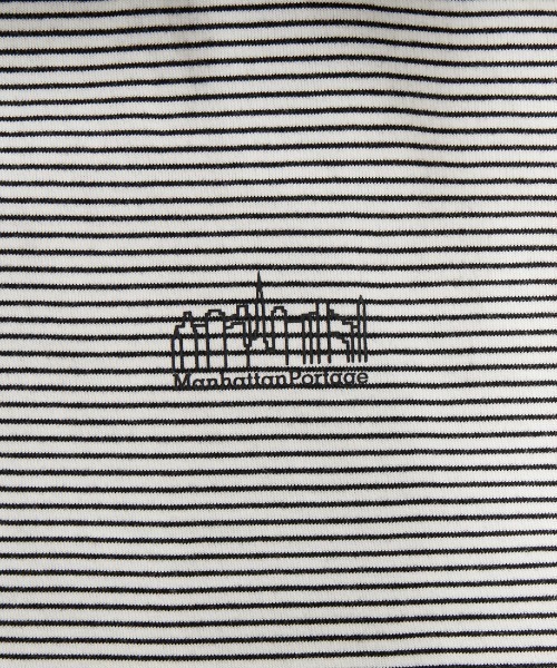 Manhattan Portage（マンハッタンポーテージ）の「[MANHATTAN PORTAGE/マンハッタンポーテージ] スカイラインロゴ ボーダー ロングスリーブTシャツ（Tシャツ/カットソー・レディース・ホワイト/ブラック・M/L/XL）」の8枚目の写真