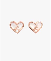 "b."ロゴ ハート パール ピアス "About Love"