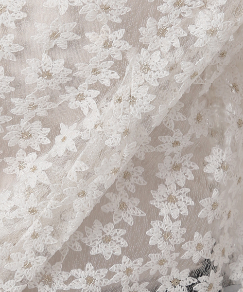 La TOTALITE（ラトータリテ）の「【洗える】フラワーレースカーディガン（カーディガン/ボレロ・レディース・ホワイト/ブラック・FREE）」の4枚目の写真