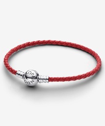 PANDORA | レッド ブレイデッド レザー ブレスレット(ブレスレット)