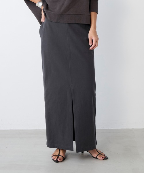 MICA&DEAL(マイカ&ディール)の「コットンチノタイトスカート〈2サイズ展開〉(スカート・レディース・グレー/ベージュ・36/38)」の14枚目の写真