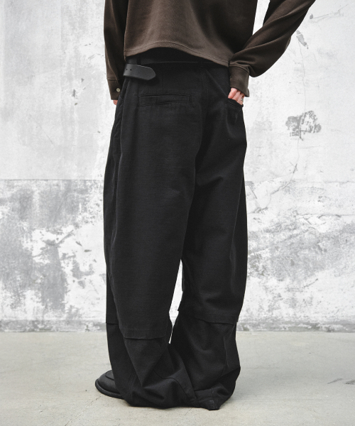 INTEMPOMOOD(インテンポムード)の「ソーホー ワイド コットンパンツ_ブラック(その他パンツ・メンズ・ブラック・MEDIUM/LARGE/X-LARGE)」の3枚目の写真