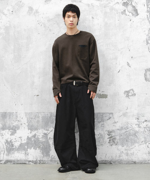 INTEMPOMOOD(インテンポムード)の「ソーホー ワイド コットンパンツ_ブラック(その他パンツ・メンズ・ブラック・MEDIUM/LARGE/X-LARGE)」の7枚目の写真