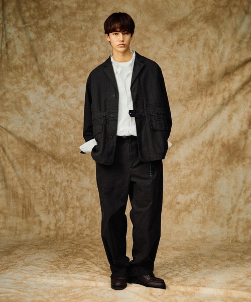 niko and...(ニコアンド)の「【ANDSEWN (アンドソーン)】ビンテージノーフォークジャケット(その他アウター・メンズ・チャコール/キャメル・LARGE/MEDIUM)」の3枚目の写真