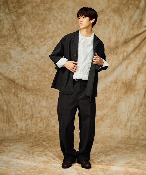 niko and...(ニコアンド)の「【ANDSEWN (アンドソーン)】ビンテージノーフォークジャケット(その他アウター・メンズ・チャコール/キャメル・LARGE/MEDIUM)」の4枚目の写真