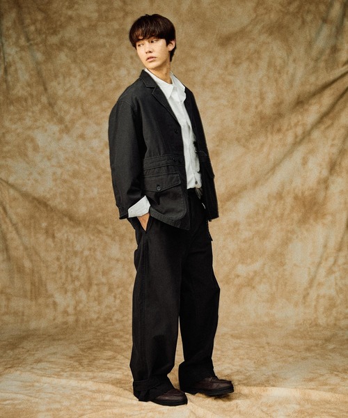 niko and...(ニコアンド)の「【ANDSEWN (アンドソーン)】ビンテージノーフォークジャケット(その他アウター・メンズ・チャコール/キャメル・LARGE/MEDIUM)」の5枚目の写真