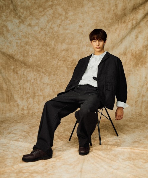 niko and...(ニコアンド)の「【ANDSEWN (アンドソーン)】ビンテージノーフォークジャケット(その他アウター・メンズ・チャコール/キャメル・LARGE/MEDIUM)」の9枚目の写真