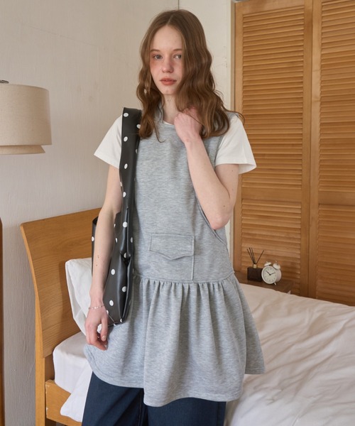 Birthday room(バースデイルーム)の「フード付きスウェットワンピ/Hooded sweatshirt dress(ワンピース・レディース・ブラック/グレー・FREE)」の17枚目の写真