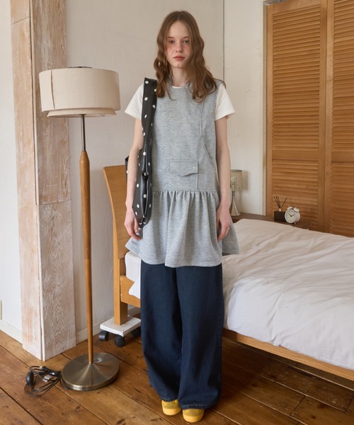 Birthday room(バースデイルーム)の「フード付きスウェットワンピ/Hooded sweatshirt dress(ワンピース・レディース・ブラック/グレー・FREE)」の14枚目の写真
