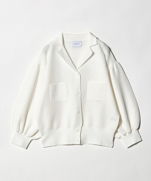 UNITED ARROWS（ユナイテッドアローズ）の「ジャケットライク ニットカーディガン ‐ウォッシャブル‐（カーディガン/ボレロ・レディース・ネイビー/オフホワイト/イエロー・FREE）」の2枚目の写真