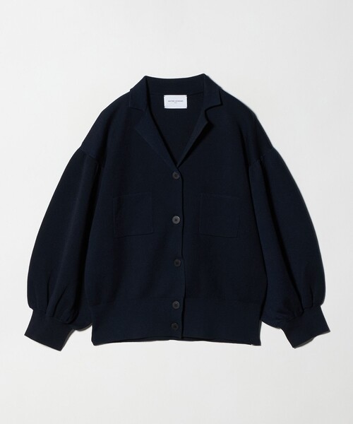UNITED ARROWS(ユナイテッドアローズ)の「ジャケットライク ニットカーディガン ‐ウォッシャブル‐(カーディガン/ボレロ・レディース・ネイビー/オフホワイト/イエロー・FREE)」の5枚目の写真