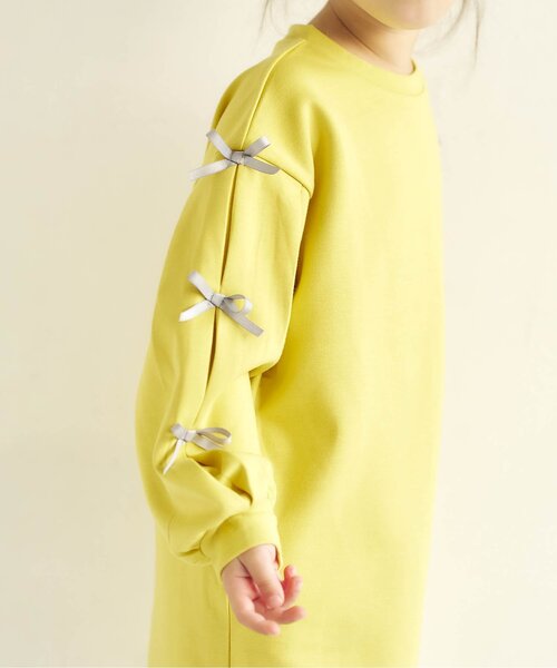apres les cours(アプレレクール)の「袖リボンワンピース(ワンピース・キッズ・グレー/ブラック/イエロー・80/90/100/110/120/130/140)」の19枚目の写真