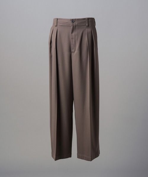 MAISON SPECIAL(メゾンスペシャル)の「《UNISEX》Clear Trichotine Two-tuck Prime-Wide Slacks/クリアトリコチンプライムワイドツータックスラックス【MAISON SPECIAL/メゾンスペシャル】■セットアップ対応■(スラックス・メンズ・ネイビー/グレイッシュベージュ/ブラック・2/1/0)」の21枚目の写真