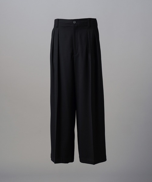MAISON SPECIAL(メゾンスペシャル)の「《UNISEX》Clear Trichotine Two-tuck Prime-Wide Slacks/クリアトリコチンプライムワイドツータックスラックス【MAISON SPECIAL/メゾンスペシャル】■セットアップ対応■(スラックス・メンズ・ネイビー/グレイッシュベージュ/ブラック・2/1/0)」の20枚目の写真