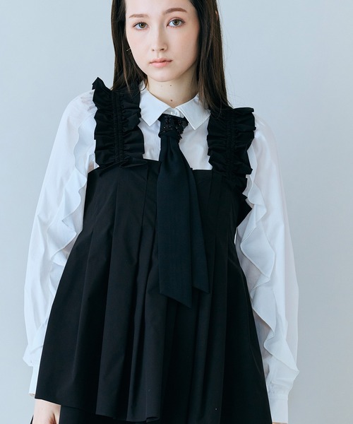 Audie a Muses（オーディアミューズ）の「タックデザインビスチェ（シャツ/ブラウス・レディース・ブラック・38/42/36）」の7枚目の写真