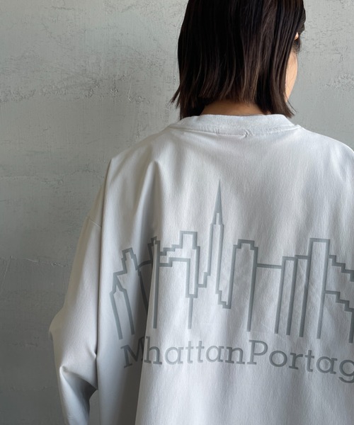 Manhattan Portage（マンハッタンポーテージ）の「【WEB先行予約】[MANHATTAN PORTAGE/マンハッタンポーテージ] 別注 4WAYストレッチ バックプリントTシャツ（Tシャツ/カットソー・レディース・ライトグレー/チャコール/ブラック・XL/L/M）」の6枚目の写真
