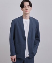 tk.TAKEO KIKUCHI（ティーケータケオキクチ）の「【セットアップ対応可】カルゼノーカラージャケット（ノーカラージャケット）」