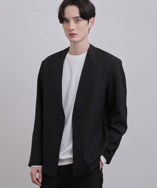 tk.TAKEO KIKUCHI(ティーケータケオキクチ)の「【セットアップ対応可】カルゼノーカラージャケット(ノーカラージャケット・メンズ・ベージュ/ブラック/ネイビー・03/04/02)」の20枚目の写真