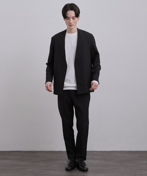 tk.TAKEO KIKUCHI(ティーケータケオキクチ)の「【セットアップ対応可】カルゼノーカラージャケット(ノーカラージャケット・メンズ・ベージュ/ブラック/ネイビー・03/04/02)」の21枚目の写真