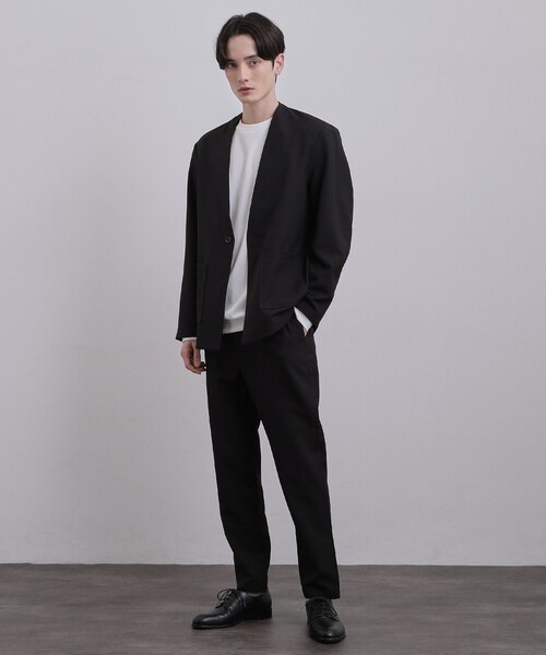 tk.TAKEO KIKUCHI(ティーケータケオキクチ)の「【セットアップ対応可】カルゼノーカラージャケット(ノーカラージャケット・メンズ・ベージュ/ブラック/ネイビー・03/04/02)」の22枚目の写真