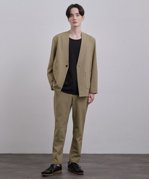 tk.TAKEO KIKUCHI(ティーケータケオキクチ)の「【セットアップ対応可】カルゼノーカラージャケット(ノーカラージャケット・メンズ・ベージュ/ブラック/ネイビー・03/04/02)」の16枚目の写真