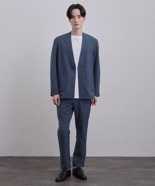 tk.TAKEO KIKUCHI(ティーケータケオキクチ)の「【セットアップ対応可】カルゼノーカラージャケット(ノーカラージャケット・メンズ・ベージュ/ブラック/ネイビー・03/04/02)」の19枚目の写真