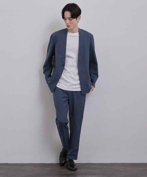 tk.TAKEO KIKUCHI(ティーケータケオキクチ)の「【セットアップ対応可】カルゼノーカラージャケット(ノーカラージャケット・メンズ・ベージュ/ブラック/ネイビー・03/04/02)」の8枚目の写真