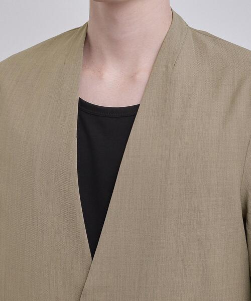 tk.TAKEO KIKUCHI(ティーケータケオキクチ)の「【セットアップ対応可】カルゼノーカラージャケット(ノーカラージャケット・メンズ・ベージュ/ブラック/ネイビー・03/04/02)」の13枚目の写真