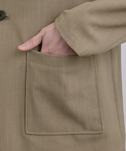 tk.TAKEO KIKUCHI(ティーケータケオキクチ)の「【セットアップ対応可】カルゼノーカラージャケット(ノーカラージャケット・メンズ・ベージュ/ブラック/ネイビー・03/04/02)」の5枚目の写真