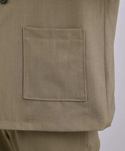 tk.TAKEO KIKUCHI(ティーケータケオキクチ)の「【セットアップ対応可】カルゼノーカラージャケット(ノーカラージャケット・メンズ・ベージュ/ブラック/ネイビー・03/04/02)」の6枚目の写真