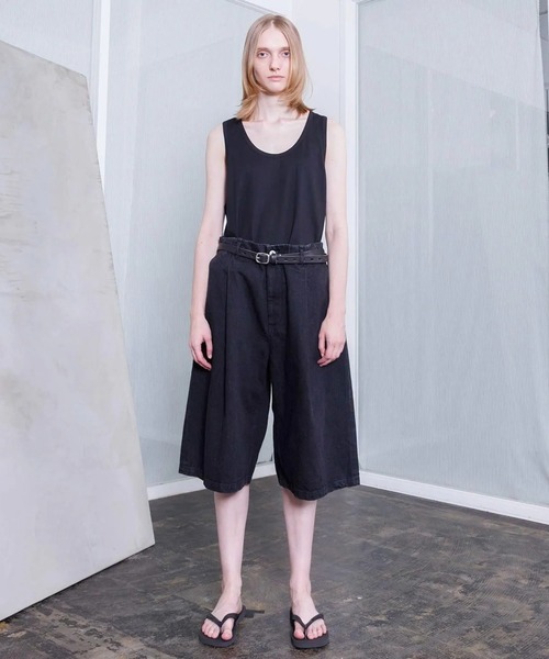 VOAAOV(ヴォアーブ)の「【VOAAOV】BLACK DENIM Wide Short Pants(デニムパンツ・メンズ・ブラック/グレー・0/1/2)」の6枚目の写真