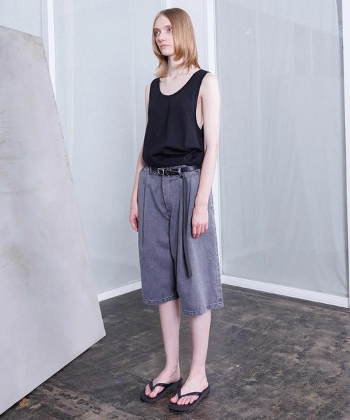 VOAAOV(ヴォアーブ)の「【VOAAOV】BLACK DENIM Wide Short Pants(デニムパンツ・メンズ・ブラック/グレー・0/1/2)」の9枚目の写真