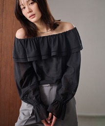 ROPE' PICNIC | お着軽シャツシリーズ レース使い2WAYオフショルシアーブラウス/接触冷感・通気性(シャツ/ブラウス)