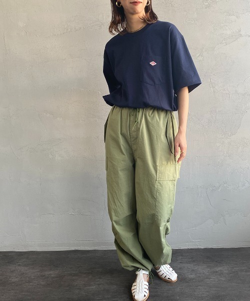 DANTON（ダントン）の「[DANTON/ダントン] ワンポイントロゴ ポケットTシャツ（Tシャツ/カットソー・レディース・アイボリー/ブラック/グレイッシュベージュ/チャコールグレー/ホワイト/ネイビー・S/M/L/XL/XXL）」の16枚目の写真