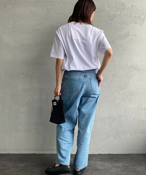 DANTON（ダントン）の「[DANTON/ダントン] ワンポイントロゴ ポケットTシャツ（Tシャツ/カットソー・レディース・アイボリー/ブラック/グレイッシュベージュ/チャコールグレー/ホワイト/ネイビー・S/M/L/XL/XXL）」の20枚目の写真