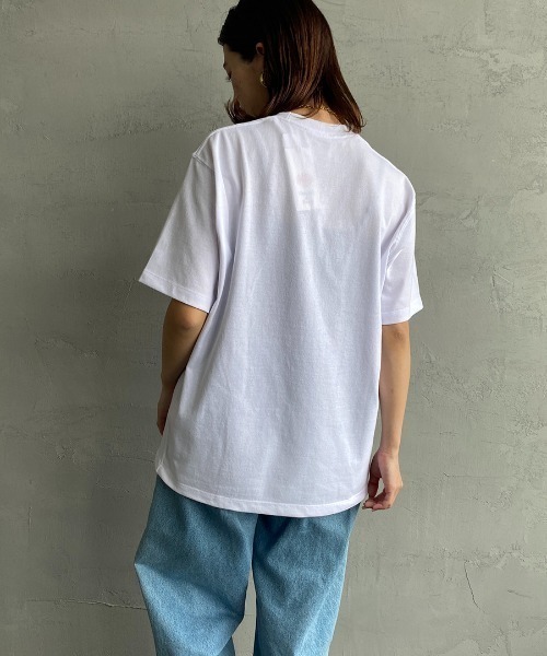 DANTON（ダントン）の「[DANTON/ダントン] ワンポイントロゴ ポケットTシャツ（Tシャツ/カットソー・レディース・アイボリー/ブラック/グレイッシュベージュ/チャコールグレー/ホワイト/ネイビー/ホワイト系・S/M/L/XL/XXL）」の21枚目の写真