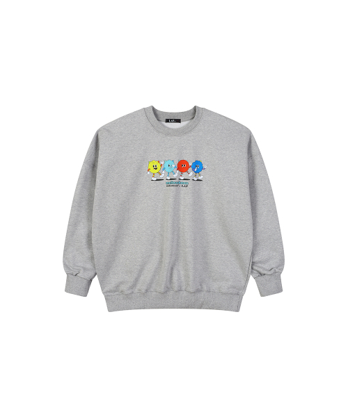 LAP（ラップ）の「[メロウビーンコラボ] ウォーキングマンツーマンTシャツ AS7GT240（スウェット・レディース・チャコールグレー・FREE）」の2枚目の写真