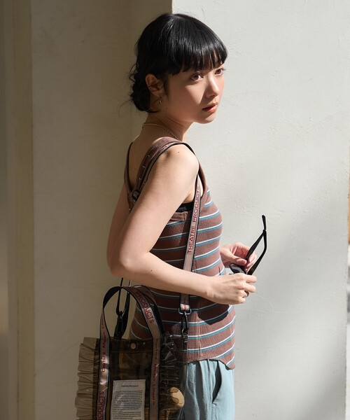 FREAK'S STORE（フリークスストア）の「ワッフル 2WAY ヘンリーネック タンクトップ（タンクトップ・レディース・ブラック/チャコール/ブラウン/ナチュラル/オフホワイト・ﾌﾘ-）」の18枚目の写真