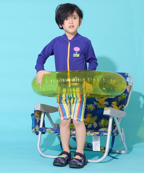 MARKEY'S(マーキーズ)の「【水着/UVカット】boy's ZIPラッシュガード(ラッシュガード・キッズ・グリーン/ブルー・80/90/100/110/120/130/140)」の9枚目の写真