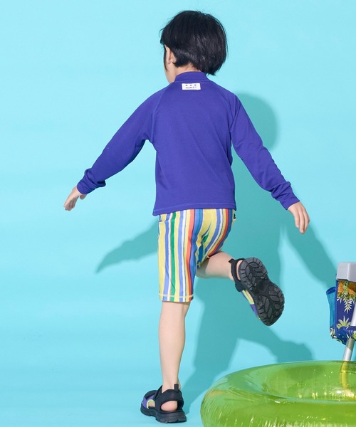 MARKEY'S(マーキーズ)の「【水着/UVカット】boy's ZIPラッシュガード(ラッシュガード・キッズ・グリーン/ブルー・80/90/100/110/120/130/140)」の10枚目の写真
