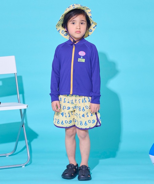 MARKEY'S(マーキーズ)の「【水着/UVカット】boy's ZIPラッシュガード(ラッシュガード・キッズ・グリーン/ブルー・80/90/100/110/120/130/140)」の8枚目の写真