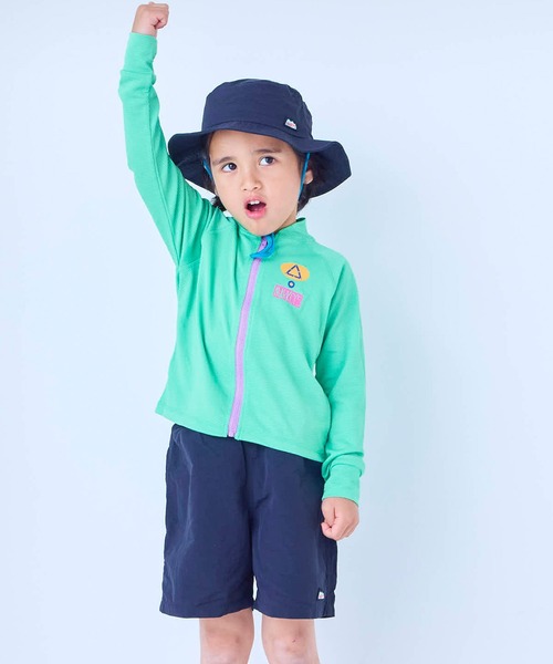 MARKEY'S(マーキーズ)の「【水着/UVカット】boy's ZIPラッシュガード(ラッシュガード・キッズ・グリーン/ブルー・80/90/100/110/120/130/140)」の18枚目の写真