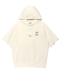 RAYFIKERS（レイフィカース）の「ウィキッドスマイル 半袖フードパーカー アイボリー (MP7TU429-003)（パーカー）」