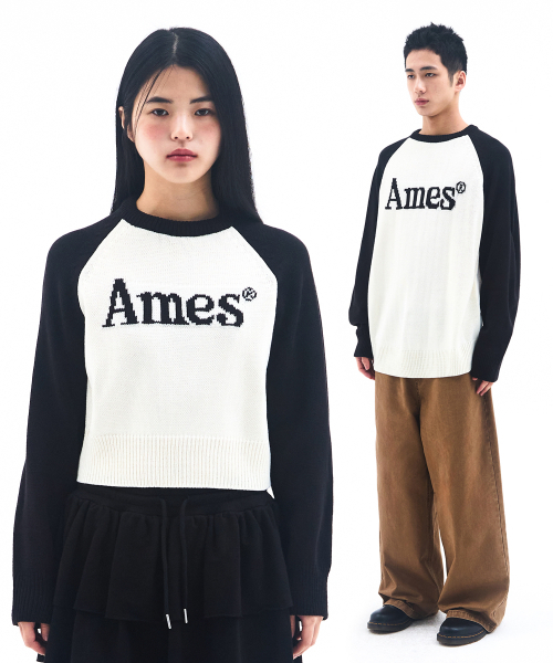 BASIC RAGLAN PULLOVER KNIT — базовый реглан-пуловер, айвори