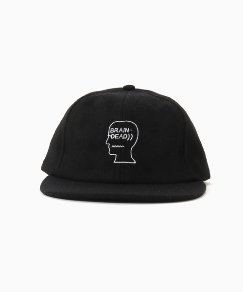 WISM(ウィズム)の「BRAIN DEAD / ブレインデッド FLANNEL LOGOHEAD 6 PANEL HAT(キャップ・メンズ・ブラック/ボルドー・FREE)」の3枚目の写真
