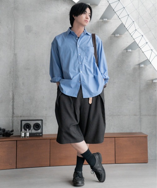 SINSS(シンス)の「Cross tuck wide shorts / クロスタックワイドショーツ(スラックス・メンズ・ブラック系その他/グレー系その他・MEDIUM/SMALL/X-SMALL/LARGE)」の20枚目の写真