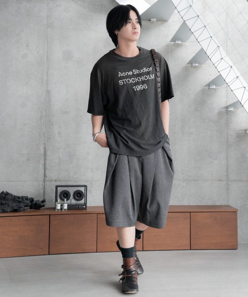 SINSS(シンス)の「Cross tuck wide shorts / クロスタックワイドショーツ(スラックス・メンズ・ブラック系その他/グレー系その他・MEDIUM/SMALL/X-SMALL/LARGE)」の21枚目の写真