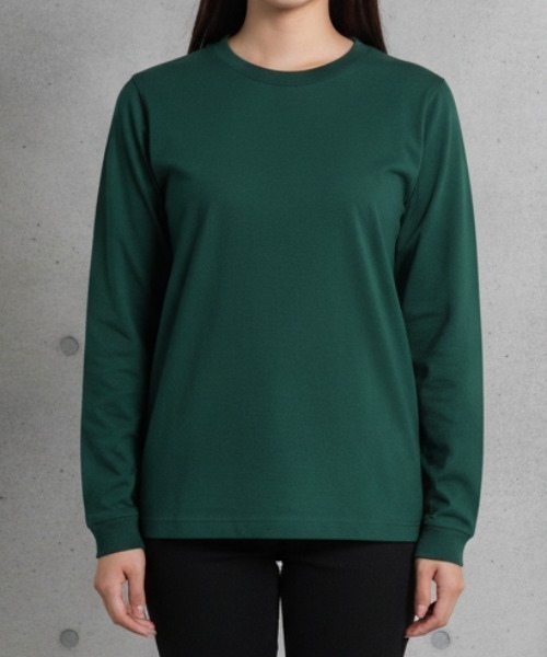 LIFEMAX(ライフマックス)の「【LIFEMAX/ライフマックス】5.6オンスハイグレードロングスリーブTシャツ(カラー)/クルーネック 長袖 5カラー(Tシャツ/カットソー・メンズ・ブラック/バーガンディー/グリーン系その他/アッシュ/ネイビー・X-SMALL/SMALL/MEDIUM/LARGE/X-LARGE)」の4枚目の写真