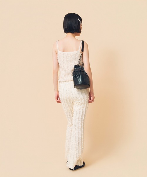 Casselini(キャセリーニ)の「Casselini(キャセリーニ)ラッフルバッグ(ショルダーバッグ・レディース・ライム/ブラック/シルバー・FREE)」の8枚目の写真