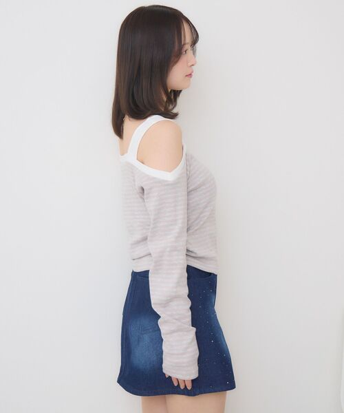 ems excite(エムズエキサイト)の「オフショルボーダーカットソー(Tシャツ/カットソー・レディース・ピンク/ホワイト系その他/ダークブルー・FREE)」の22枚目の写真
